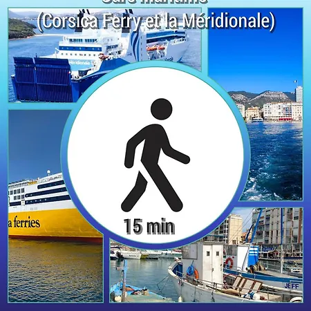公寓 Stunning Sea View, Steps From Station And Port - Vue Imprenable Sur La Mer, A Quelques Pas De La Gare Et Du Port 土伦
